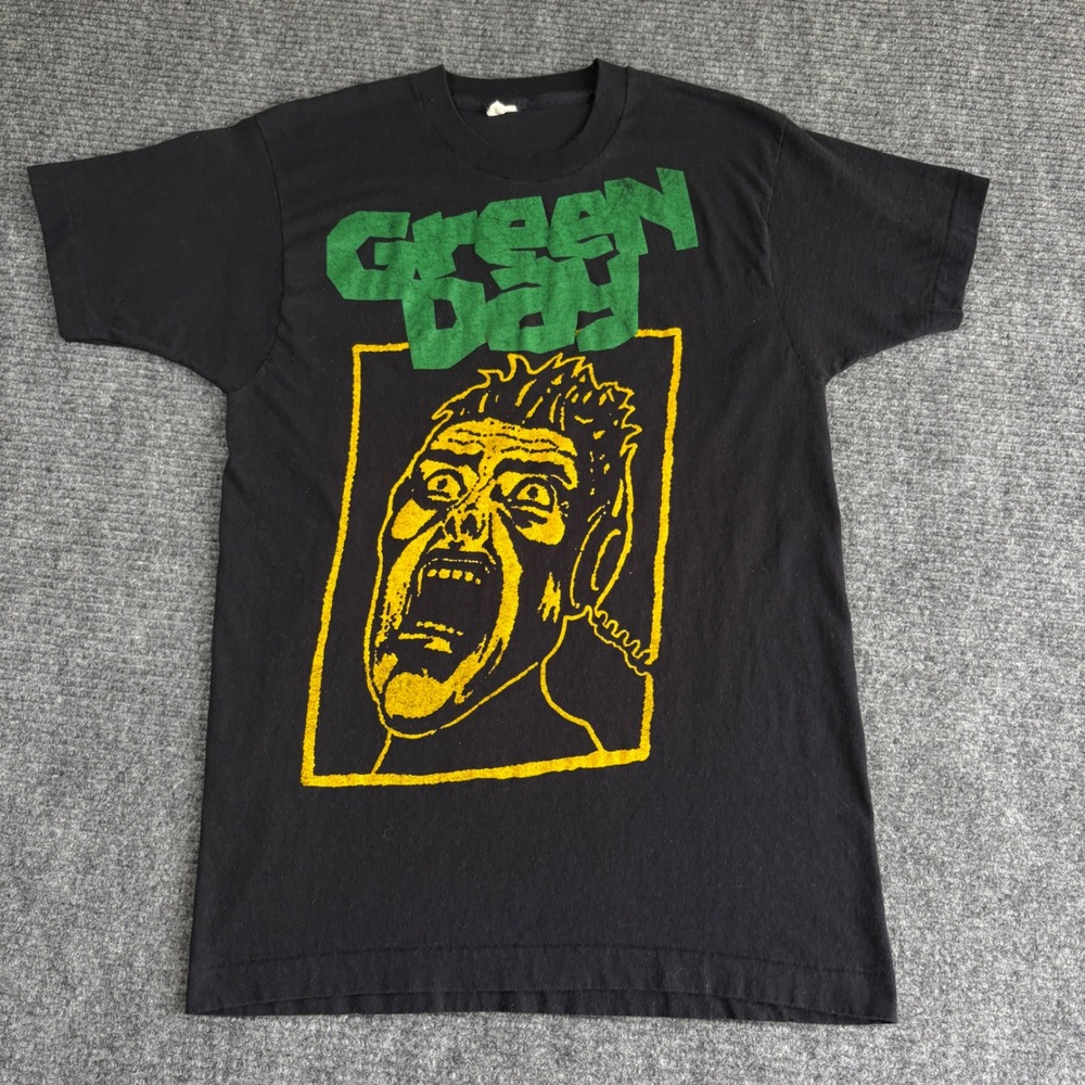 Vintage Early 90s Green Day Basket Case T-Shirt Euro Screen Stars L